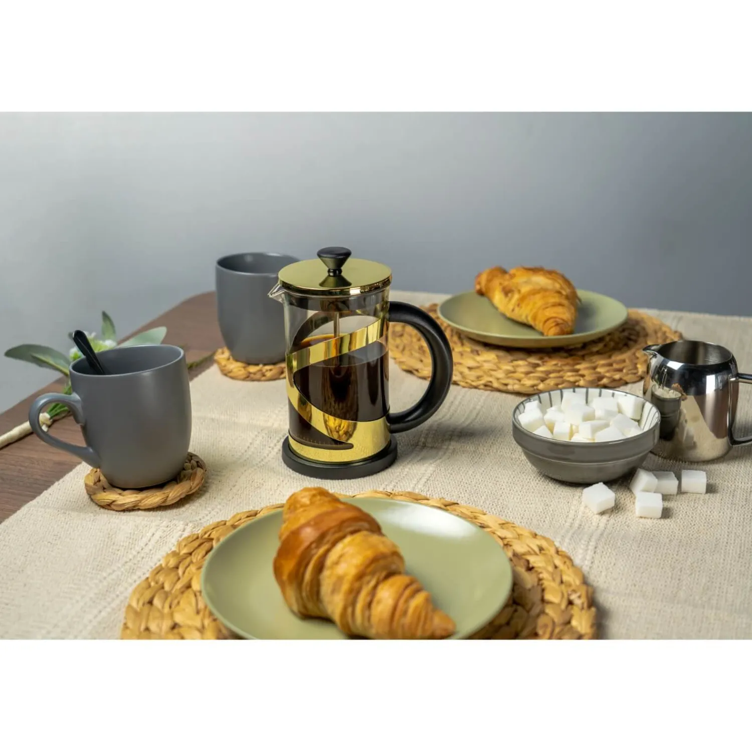 GRUNWERG Classico 8 Cup Cafetiere - Gold