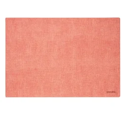 GUZZINI Tiffany Reversible Faux Leather Fabric Placemat - Coral