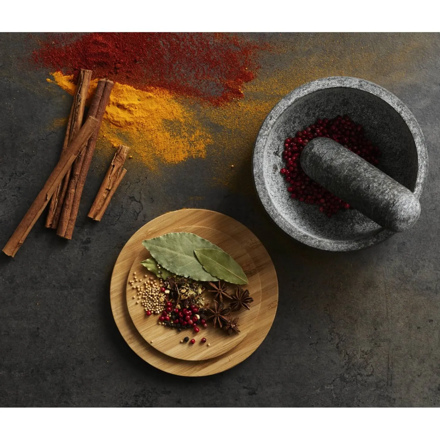 Joseph Joseph Dash Granite Pestle & Mortar with Bamboo Lid
