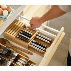 Joseph Joseph DrawerStore Large Bamboo 2-Tier Knife Organiser