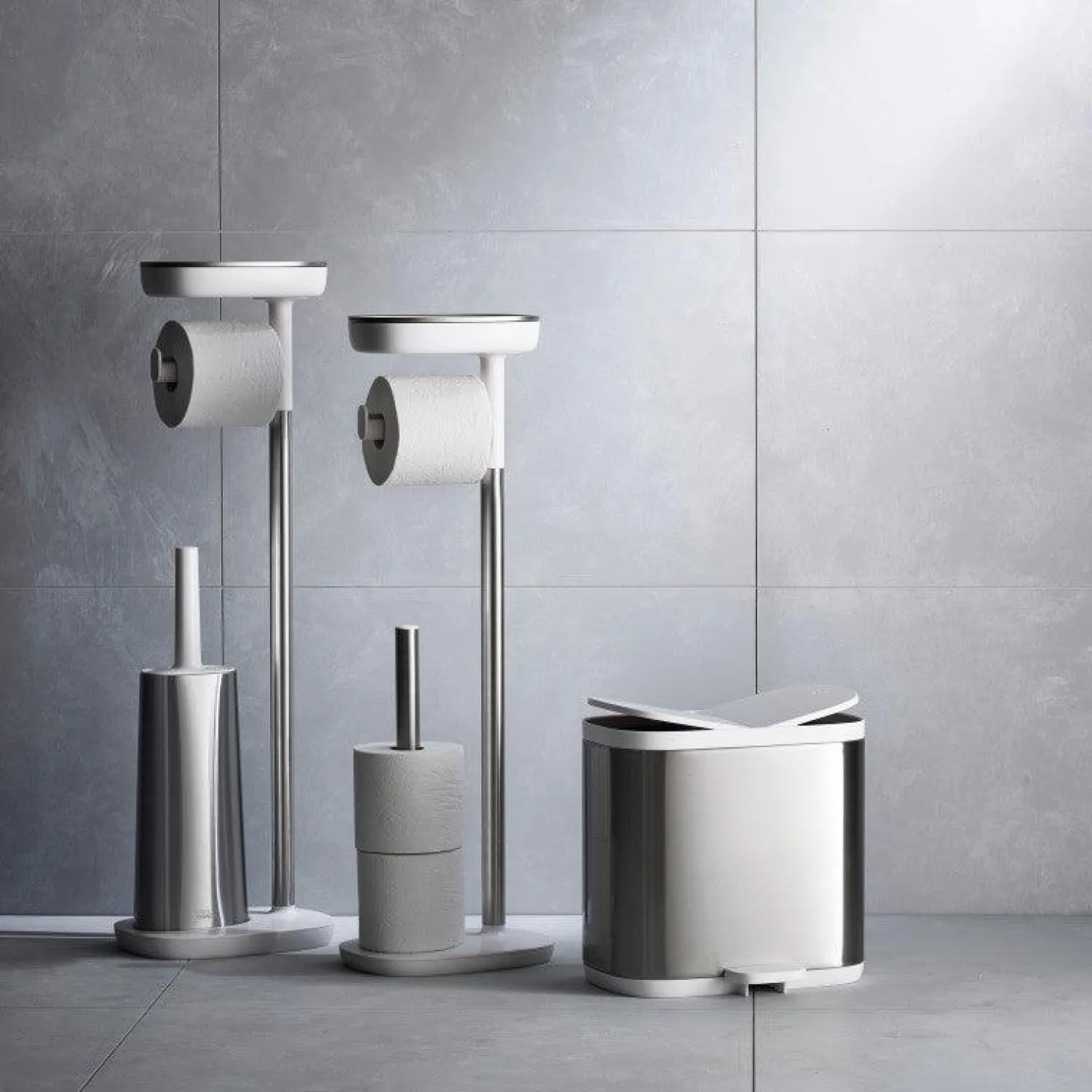 Joseph Joseph EasyStore Plus Standing Toilet Paper Holder - Steel