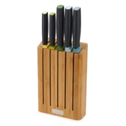 Joseph Joseph Elevate 5 Piece Kitchen Knife Block Set - Bamboo