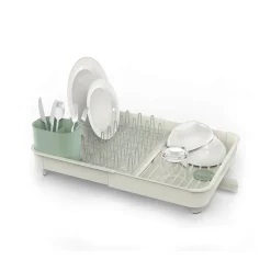 Joseph Joseph Extend Expandable Dish Rack - Light Stone & Sage Green