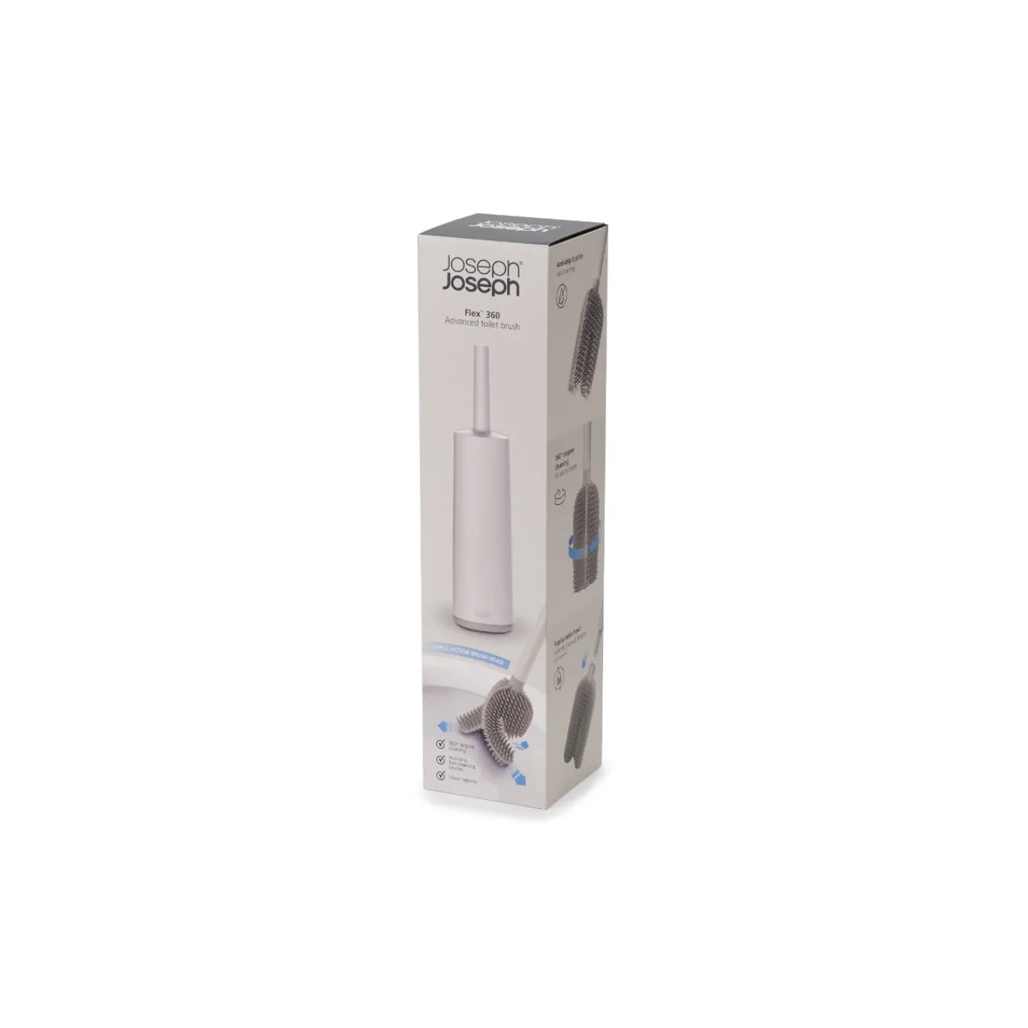 Joseph Joseph Flex 360 Advanced Toilet Brush & Holder - Ecru