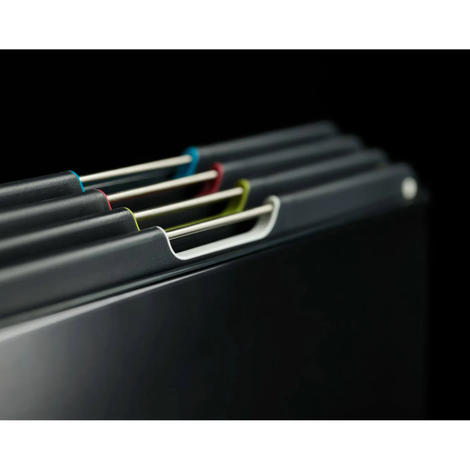Joseph Joseph Folio Steel 4-Piece Chopping Board Set - Carbon Black