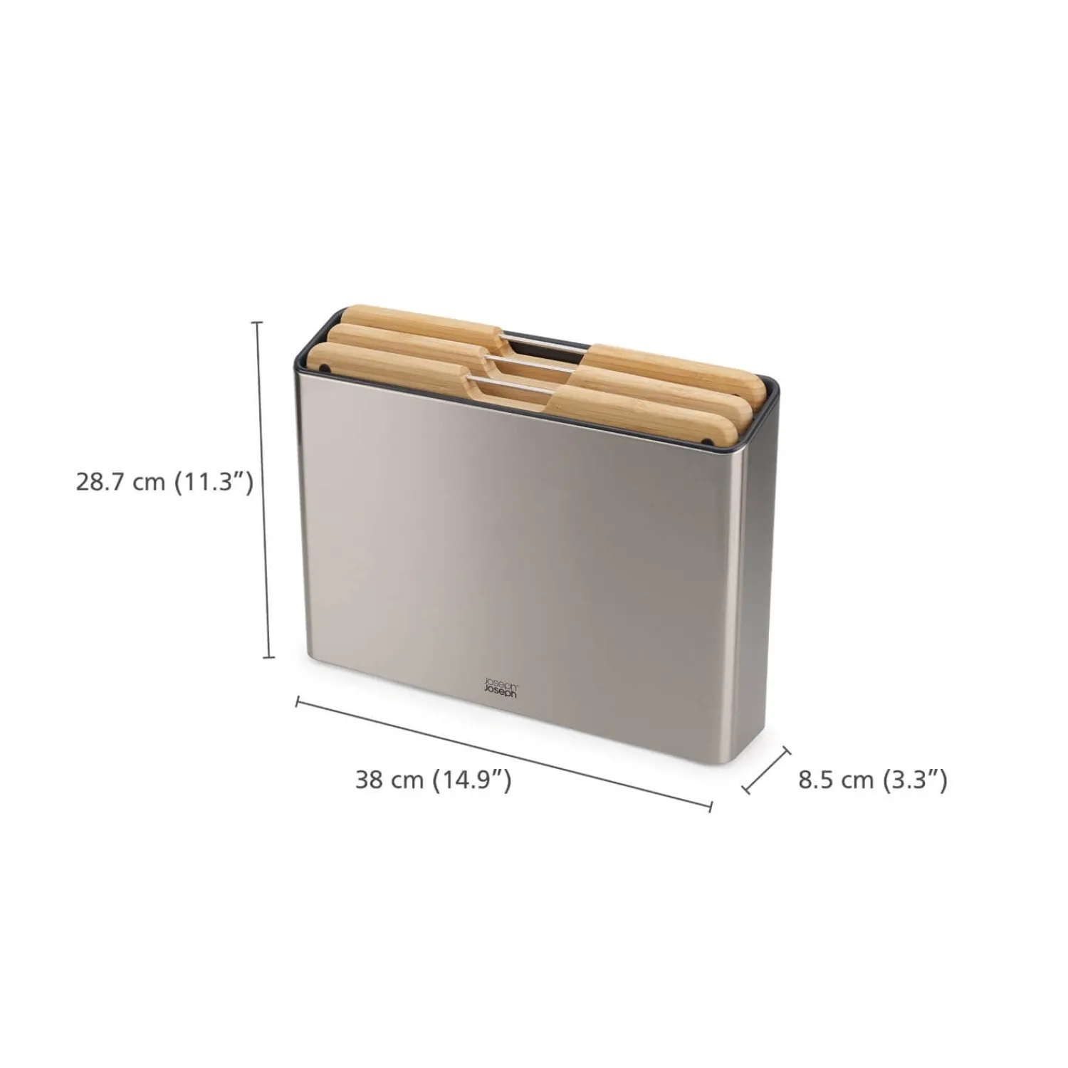 Joseph Joseph Folio Steel Bamboo 3-Piece Chopping Board Set