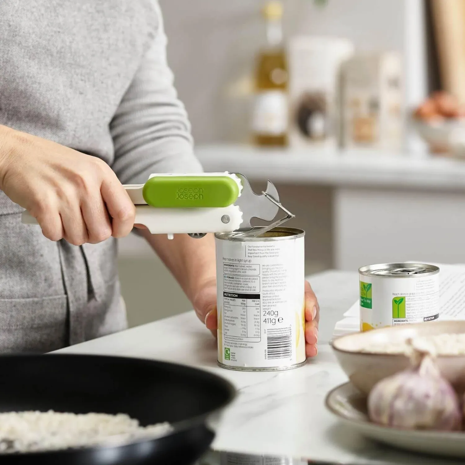 Joseph Joseph Pivot 3-In-1 Can Opener - Green/White
