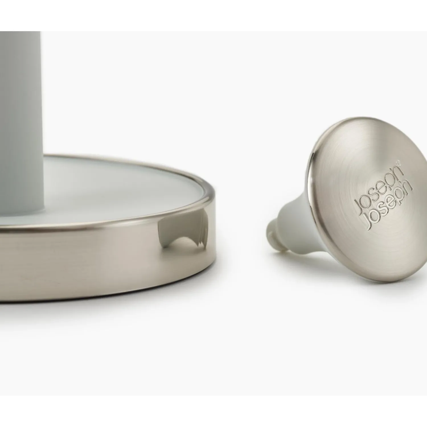 Joseph Joseph Push&Tear Kitchen Roll Holder - Light Stone