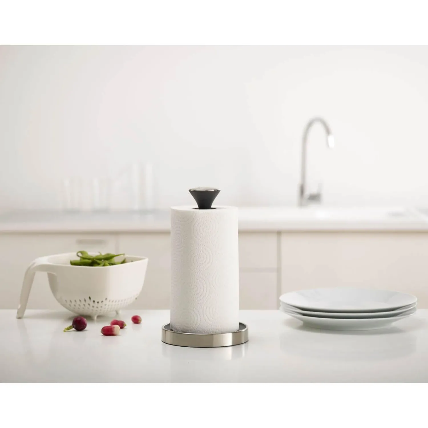 Joseph Joseph Push&Tear Kitchen Roll Holder - Grey