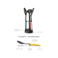 Joseph Joseph Slim 4 Piece Elevate Utensil Set with Storage Stand