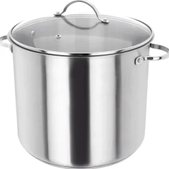 Judge Essentials 28cm Stainless Steel 13 Litre Stockpot with Glass Lid