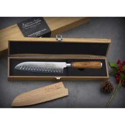 KATANA Saya Olivewood 18cm Santoku Knife