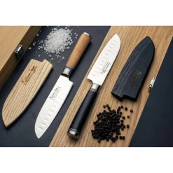 KATANA Saya Olivewood 12cm Santoku Knife