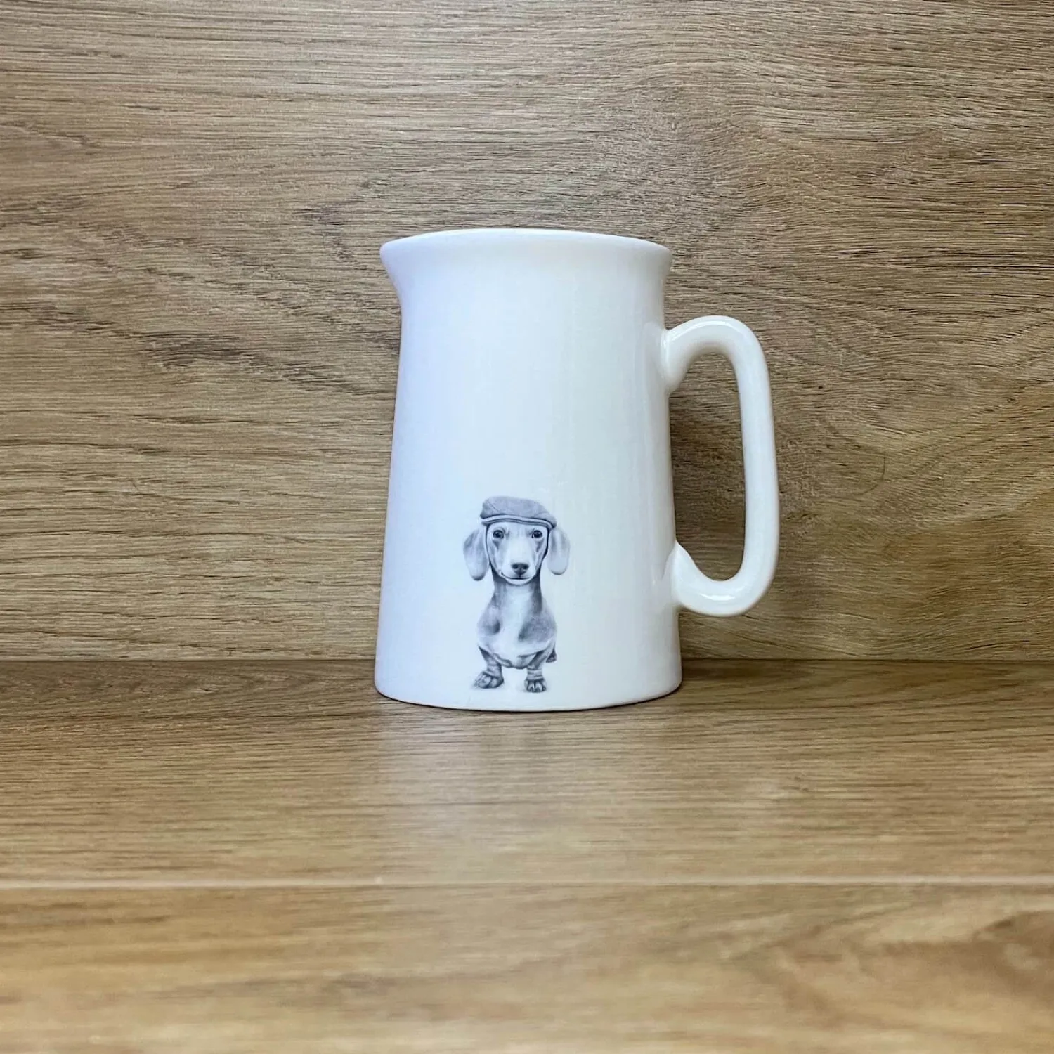 Katherine Sheard Fine China 1/2 Pint Jug - Sydney Sausage Dog
