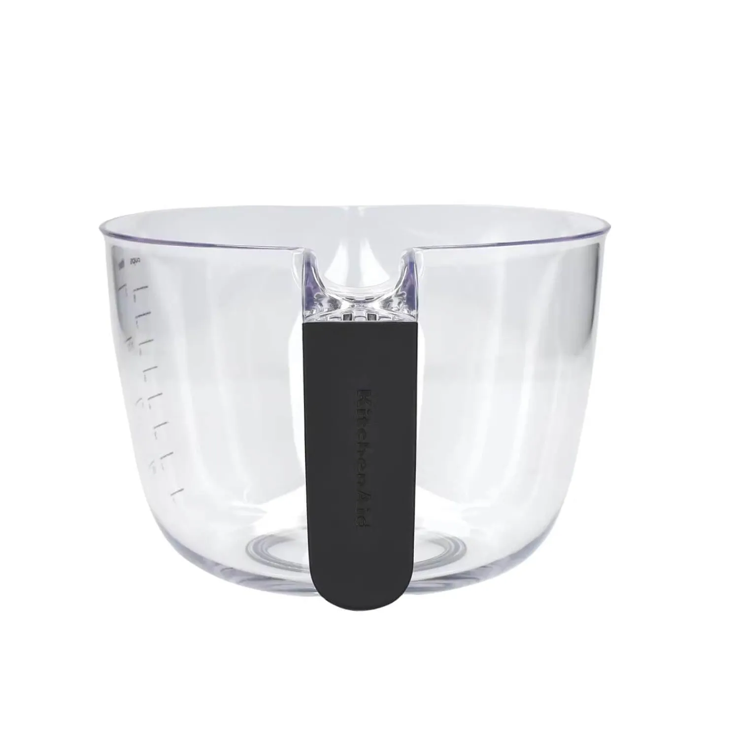 KitchenAid Clear Plastic Batter Bowl With Black Handle