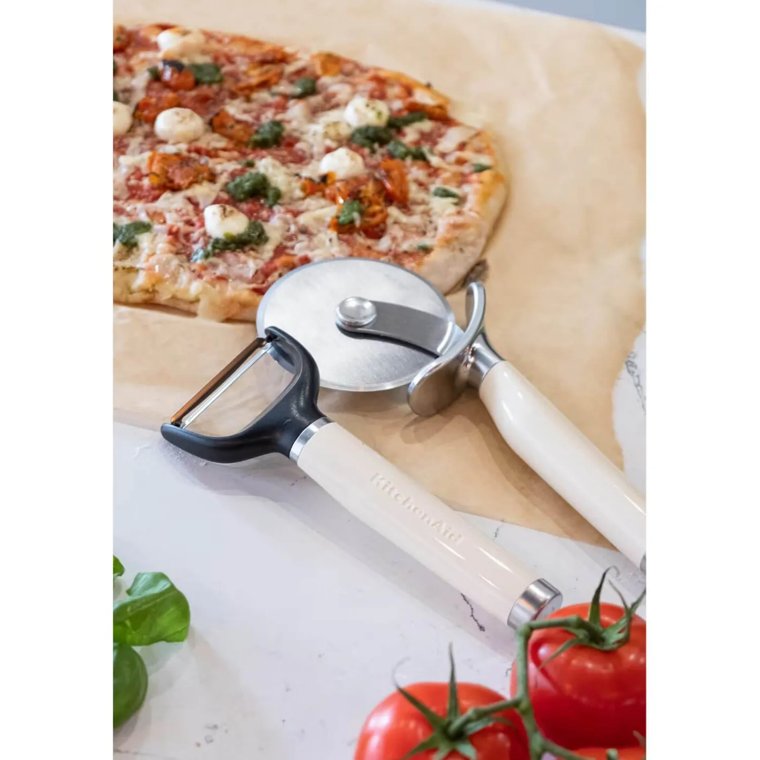 KitchenAid Utensils Stainless Steel Y Peeler - Almond Cream