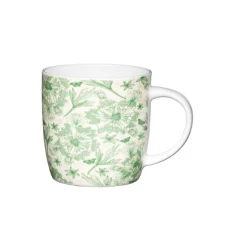 KitchenCraft 425ml Barrel Mug - Botanical Leaf