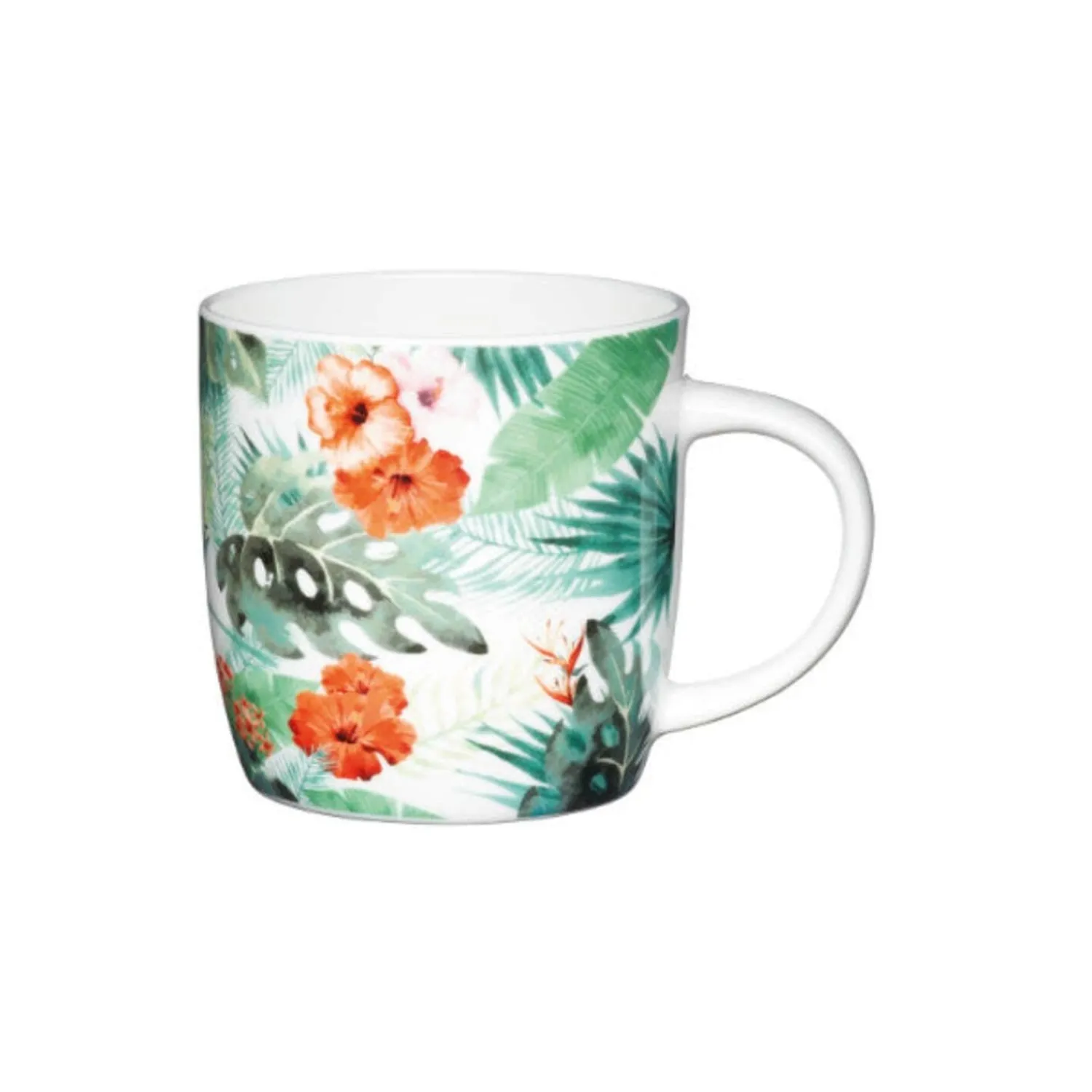 KitchenCraft 425ml Barrel Mug - Palm Leaf