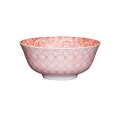KitchenCraft Stoneware Bowl - Damask Red