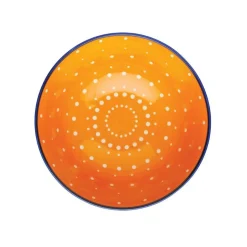 KitchenCraft Stoneware Bowl - Orange Spot