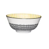 KitchenCraft Stoneware Bowl - Yellow Stripe
