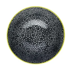 KitchenCraft Stoneware Bowl - Black Floral