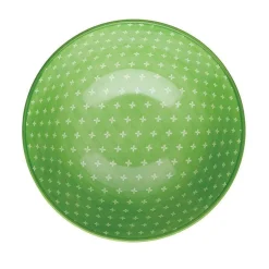 KitchenCraft Stoneware Bowl - Green Geometric