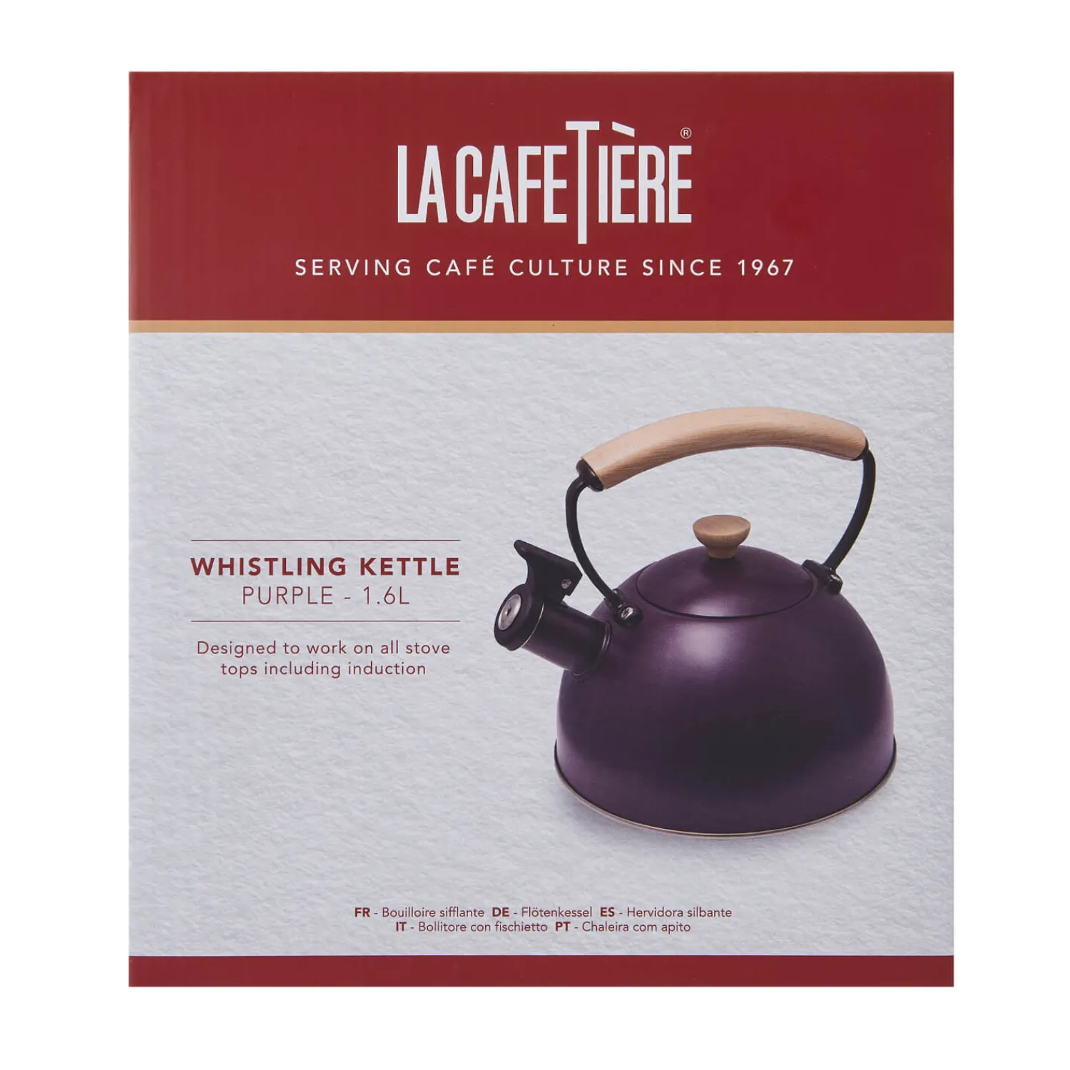 La Cafetiere La Cafetière 1.6 Litre Stovetop Whistling Kettle - Purple
