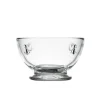 La Rochere Bee Embossed Clear Glass Footed Mini Bowl - 10cm