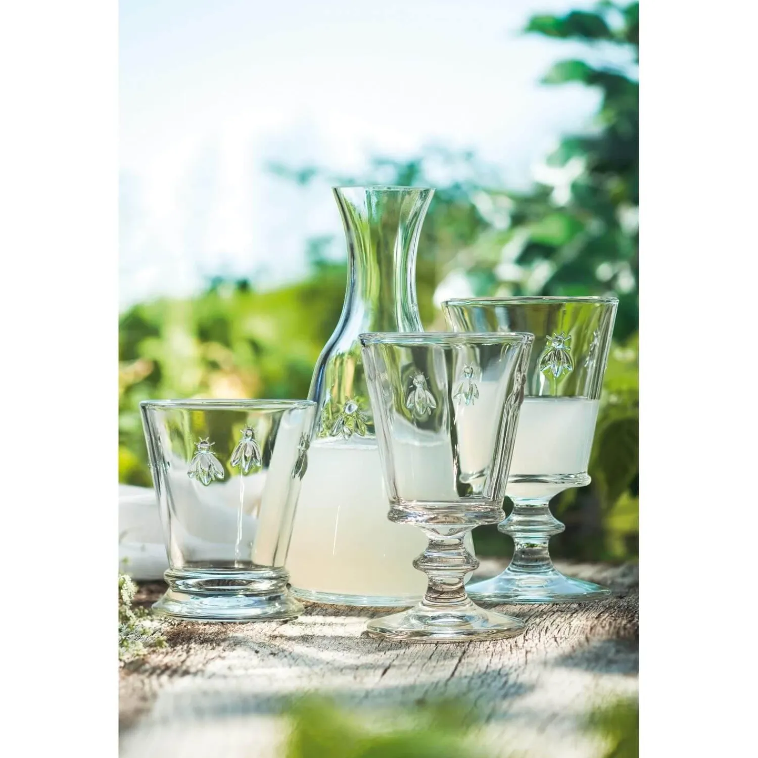 La Rochere Bee Embossed Clear Large Long Drink Glass - 460ml