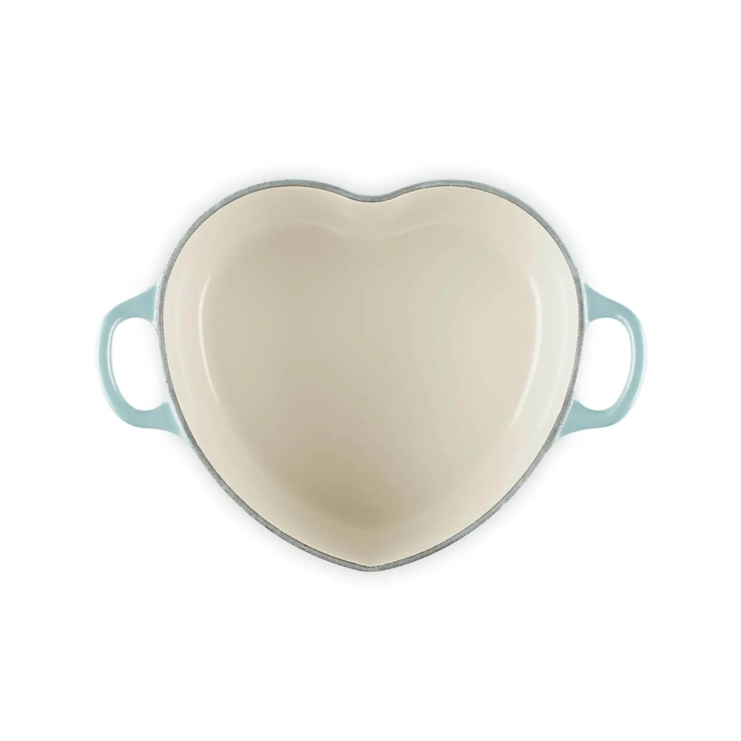 Le Creuset Cast Iron Heart Shape Casserole Dish - Sea Salt