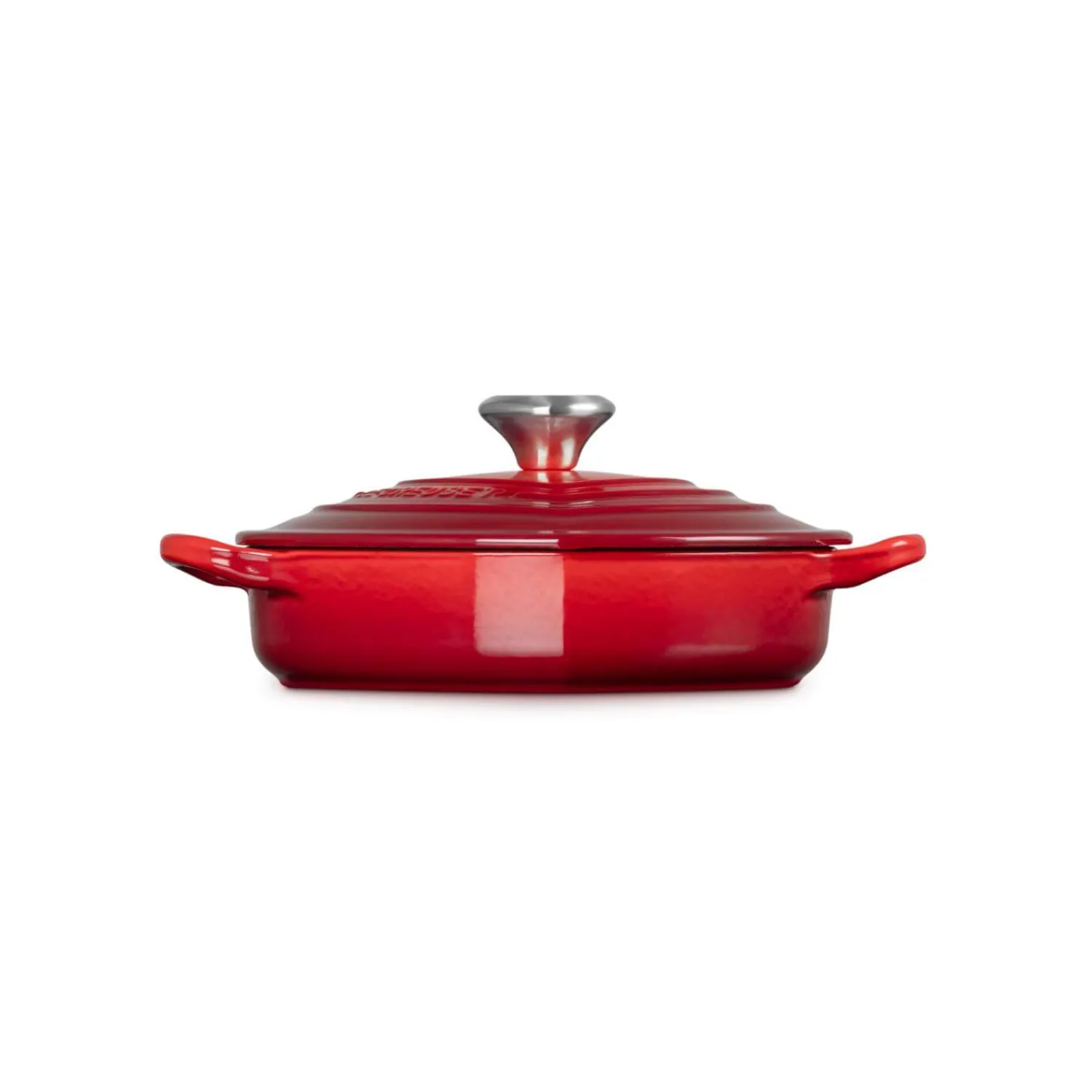 Le Creuset Cast Iron Heart Shape Dish with Lid - Cerise