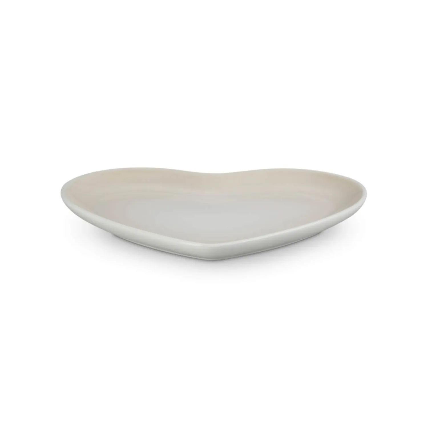 Le Creuset 23cm Heart Stoneware Plate - Meringue