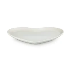 Le Creuset 32cm Heart Stoneware Serving Platter - Meringue