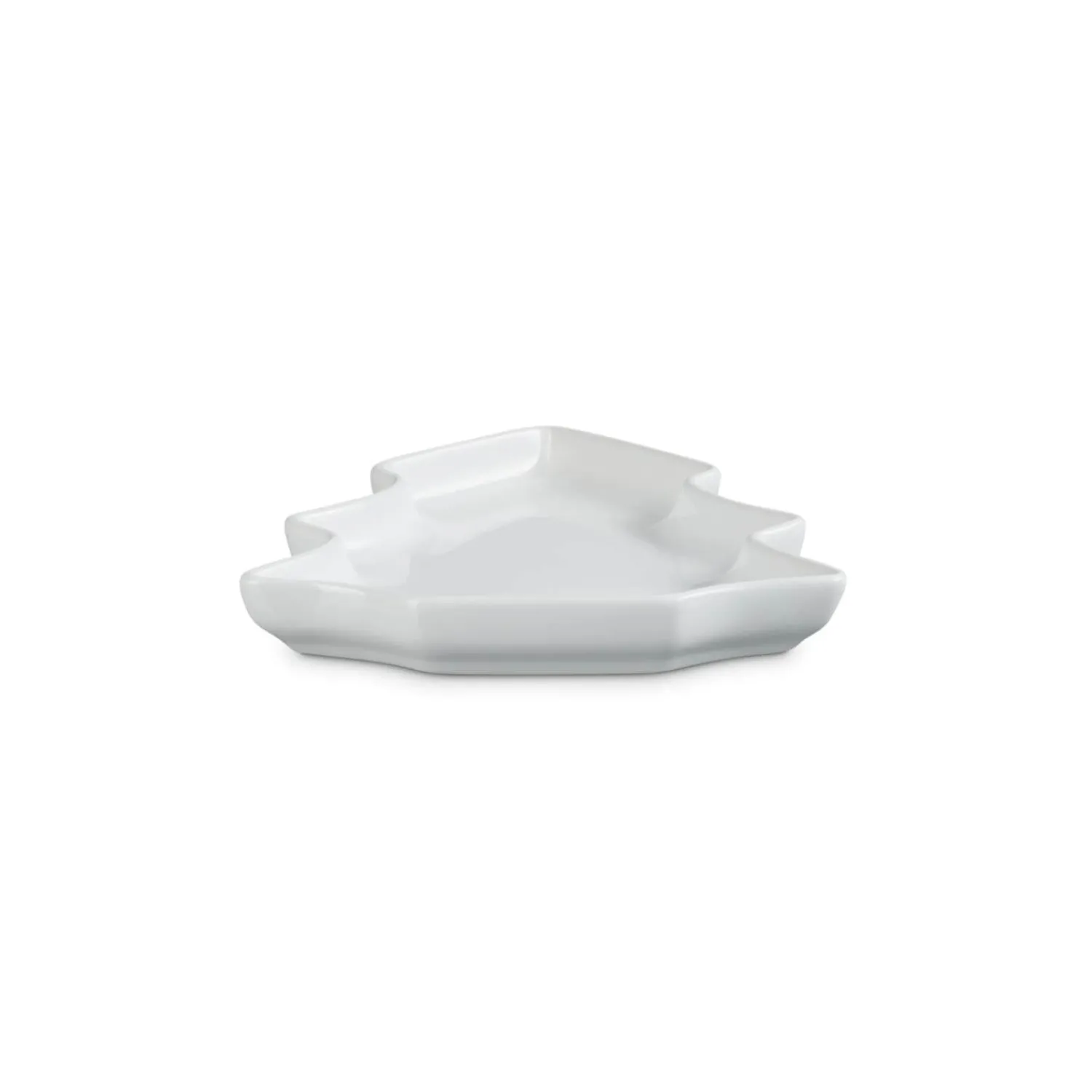 Le Creuset 19cm Stoneware Christmas Tree Plate - White