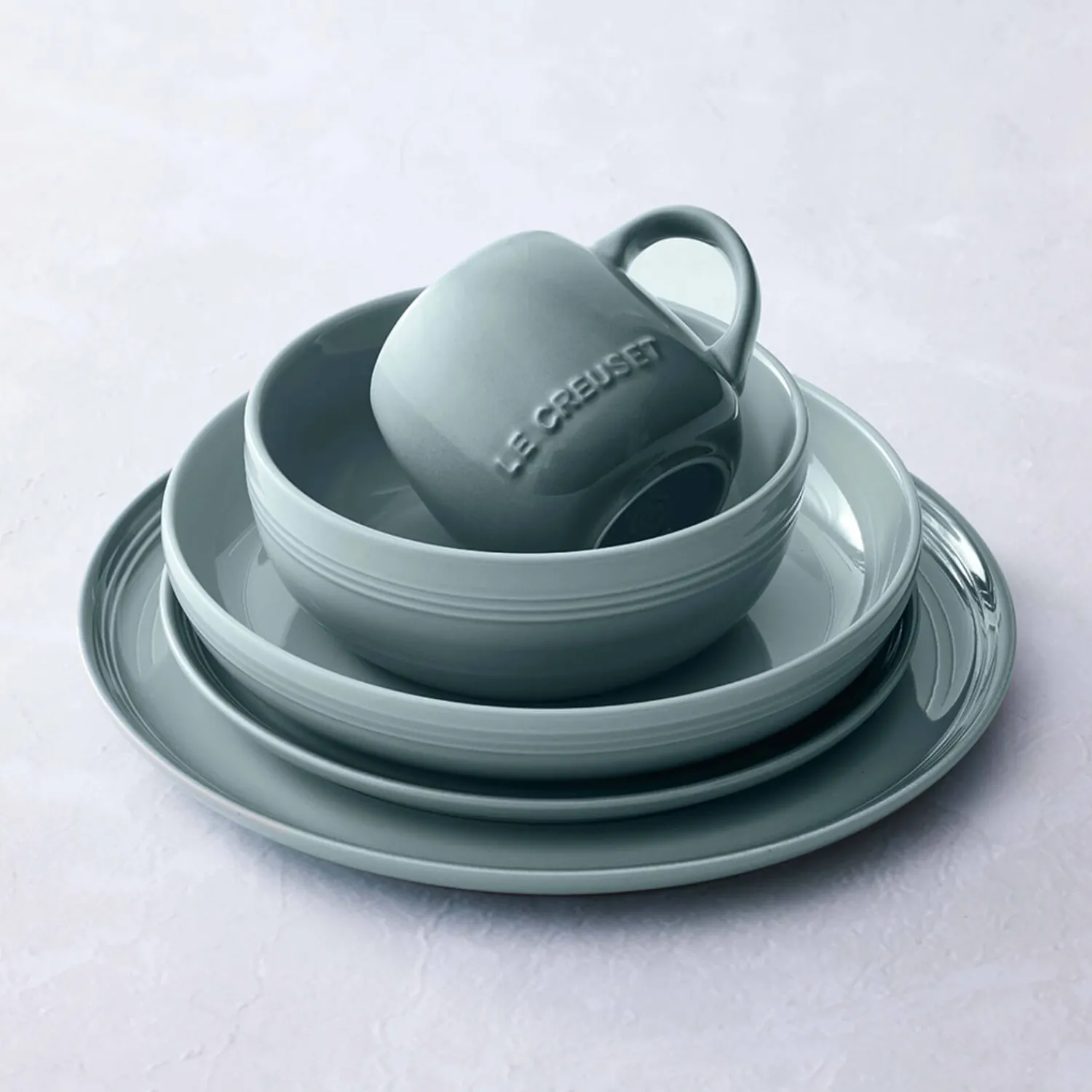 Le Creuset 16cm Stoneware Coupe Cereal Bowl - Sea Salt