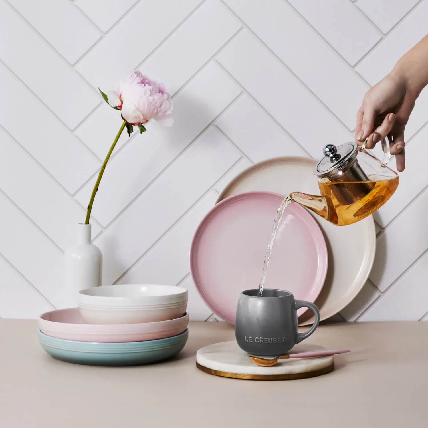 Le Creuset 22cm Stoneware Coupe Side Plate - Meringue