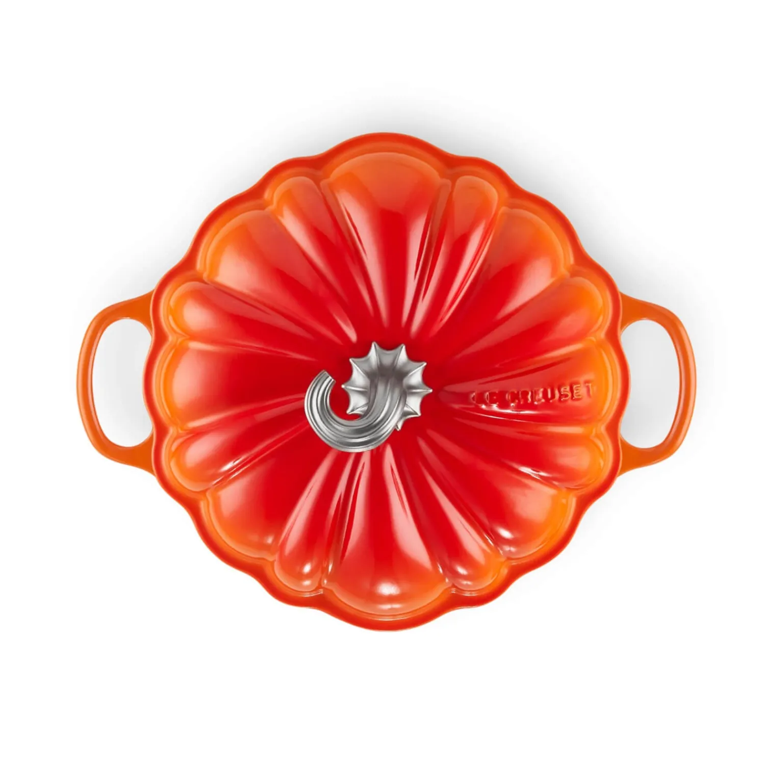 Le Creuset Halloween Cast Iron 24cm Pumpkin Casserole Dish - Volcanic