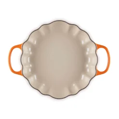 Le Creuset Halloween Signature Cast Iron 28cm Pumpkin Shallow Casserole - Volcanic