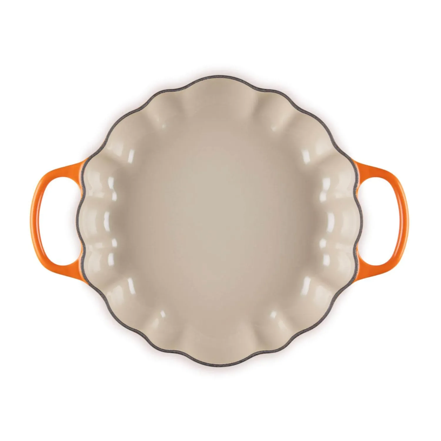 Le Creuset Halloween Signature Cast Iron 28cm Pumpkin Shallow Casserole - Volcanic