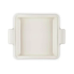 Le Creuset Heritage Stoneware 23cm Square Dish with Lid - Meringue