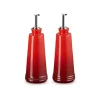 Le Creuset 300ml Stoneware Oil & Vinegar Set - Cerise