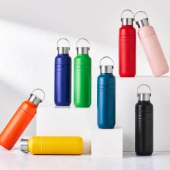 Le Creuset 'On The Go' 500ml Insulated Water Bottle - Bamboo