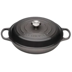 Le Creuset Signature Cast Iron 26cm Shallow Casserole - Flint