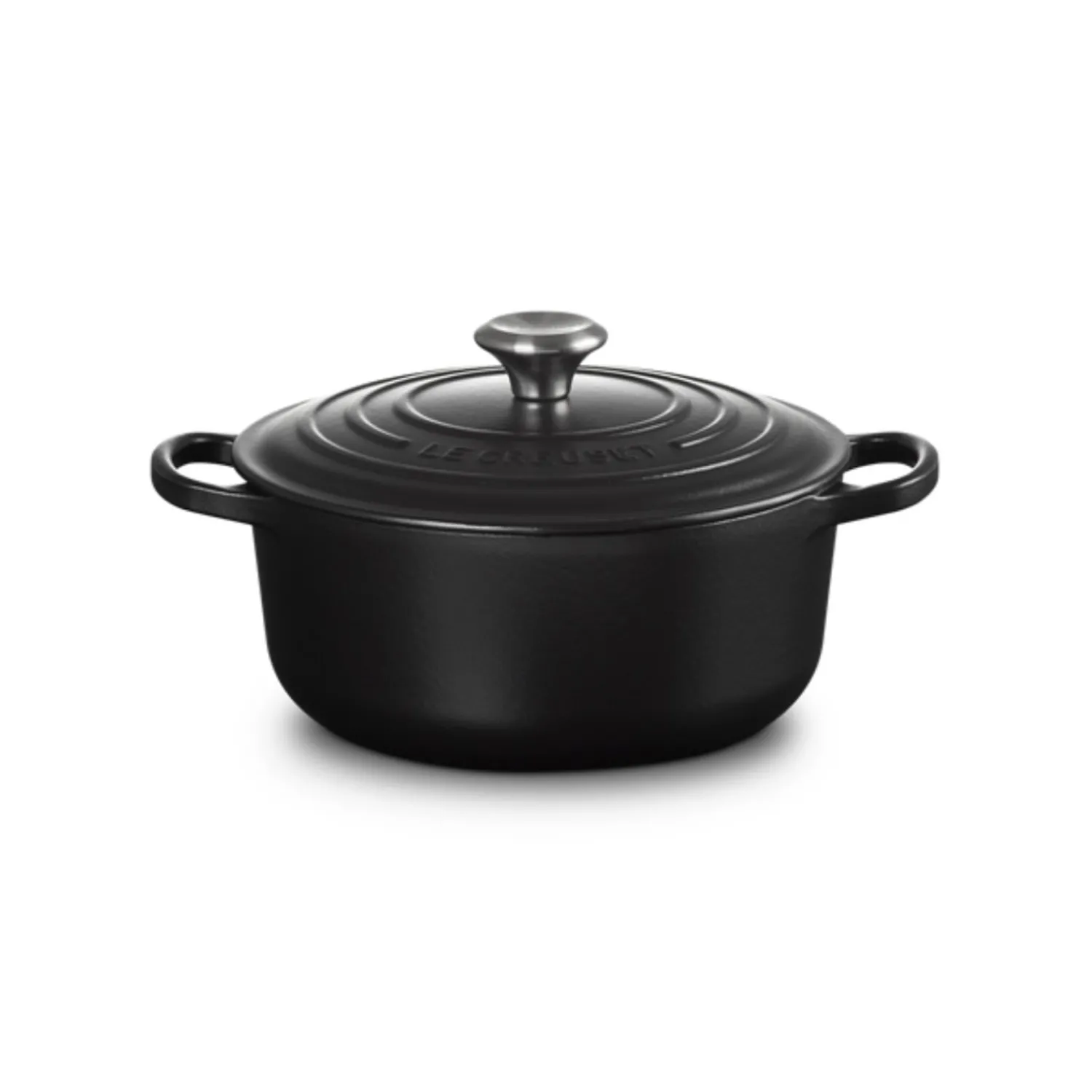 Le Creuset Signature Cast Iron 20cm Round Casserole - Satin Black