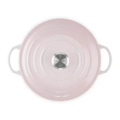 Le Creuset Signature Cast Iron 24cm Soup Pot - Shell Pink
