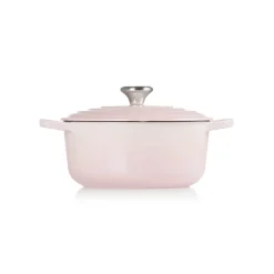 Le Creuset Signature Cast Iron 20cm Round Casserole - Shell Pink