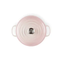 Le Creuset Signature Cast Iron 20cm Round Casserole - Shell Pink