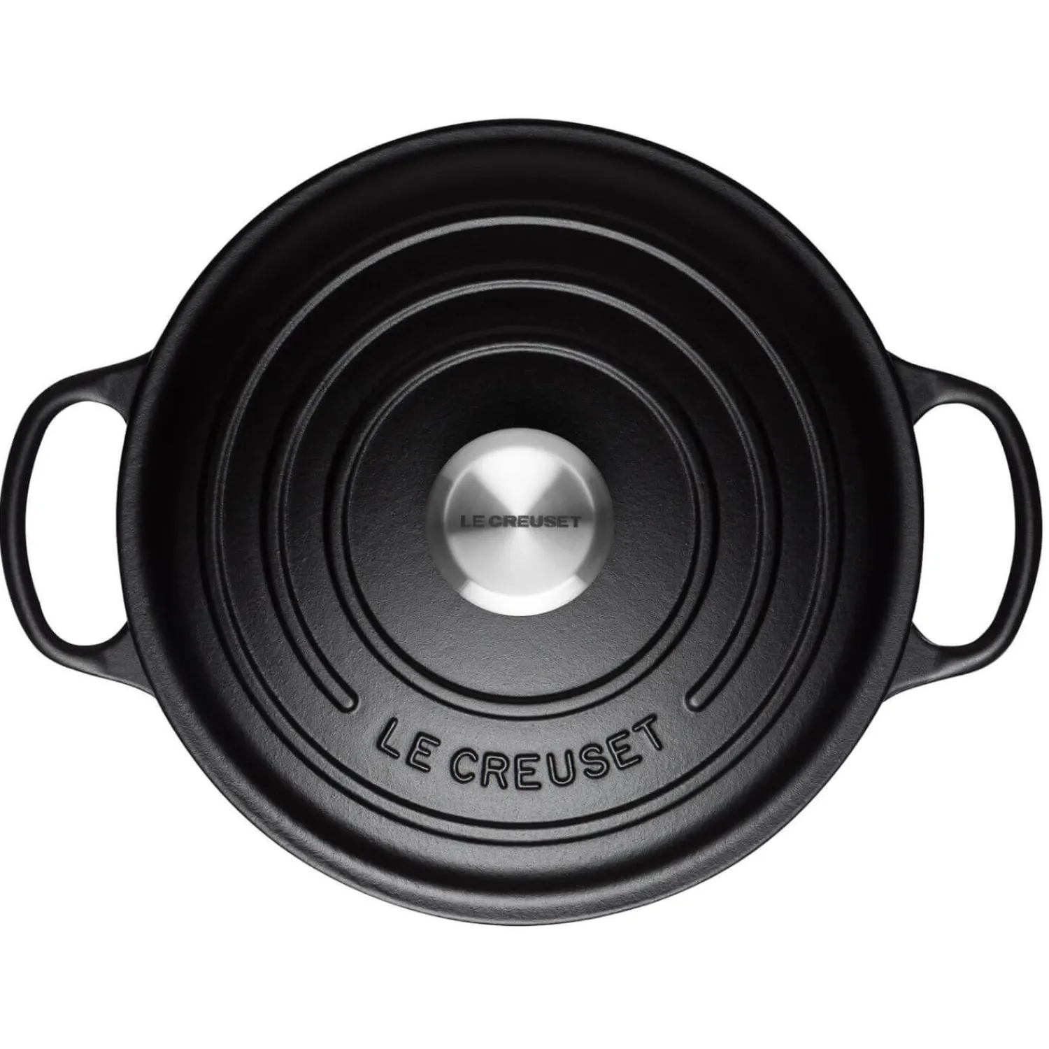 Le Creuset Signature Cast Iron 24cm Round Casserole - Satin Black