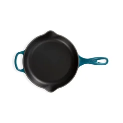 Le Creuset Signature Cast Iron 23cm Round Skillet - Deep Teal
